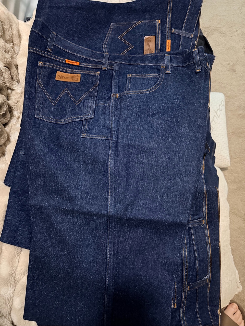 Wrangler Men's Dark Blue Cat2 FR Jeans. 3 PAIR